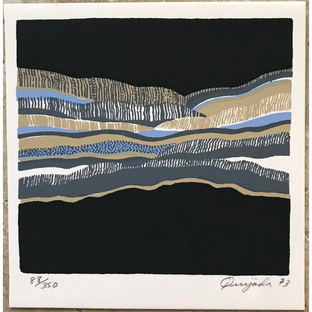 Robert Quijada "Abstract Composition" Limited Edition Silkscreen - Handsigned - 1973 For Sale In Palm Springs - Image 6 of 6