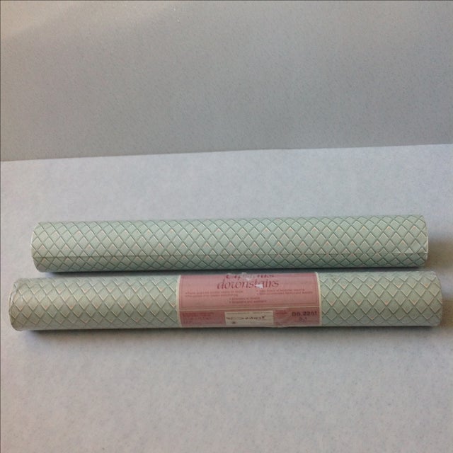 Vintage Petite Diamond Wallpaper - 2 Bolts For Sale - Image 9 of 9