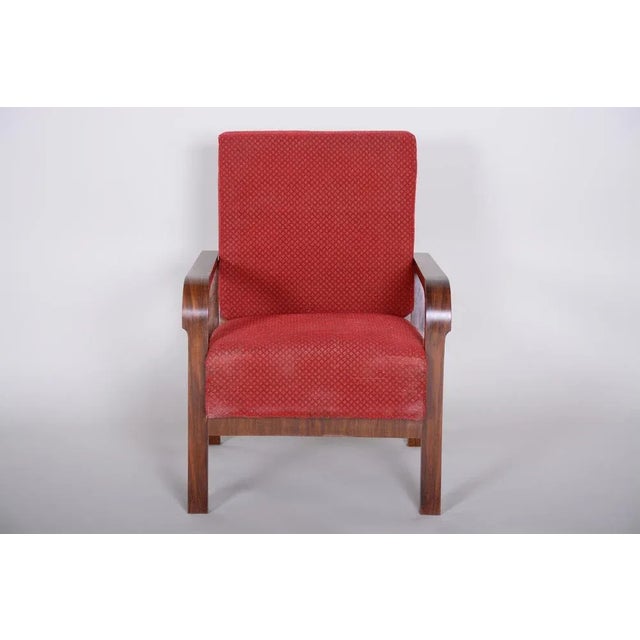 Set of Art Deco Walnut Armchairs, 1930s For Sale - Image 10 of 12