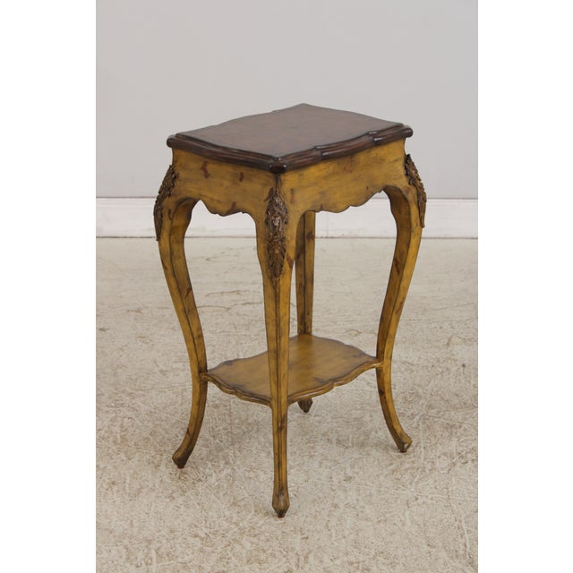 Maitland Smith Leather Top Table Nightstand For Sale - Image 16 of 18