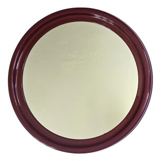 Mid-Century Round Wall Mirror from Syla, France, 1970s For Sale
