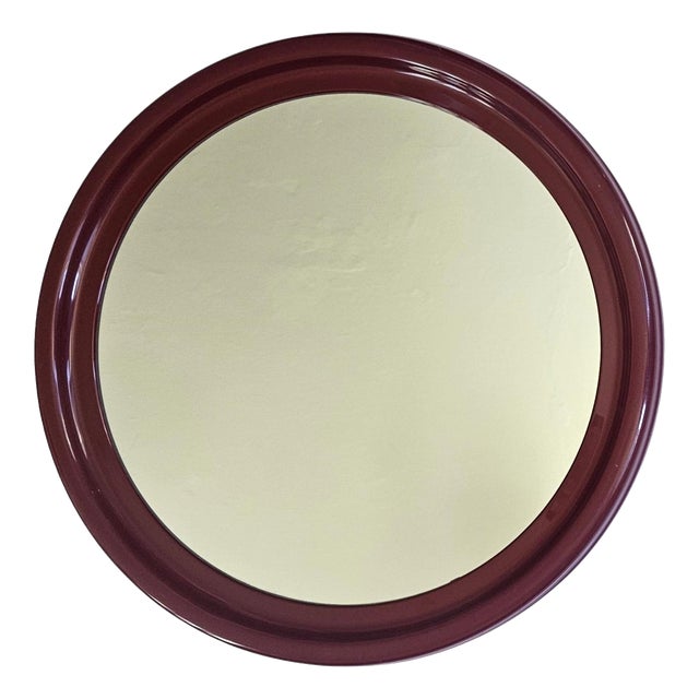 Mid-Century Round Wall Mirror from Syla, France, 1970s For Sale