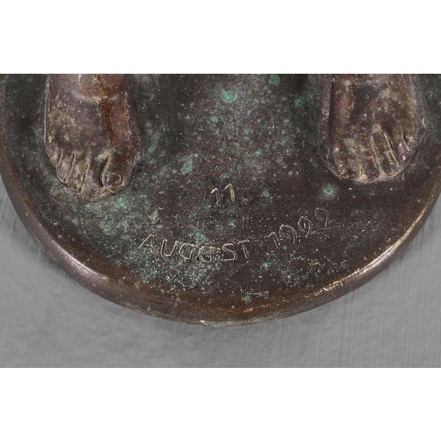 Sculpture of a Child with Arrows in Bronze, 1922 For Sale - Image 11 of 14