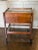 1910s English Bar Cart Walnut Wood Butler Serving Tea Trolley Folding Pat Pending For Sale - Image 10 of 13
