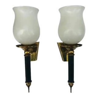 French 50s Tulip Mid Century Wall Lights - A Pair For Sale