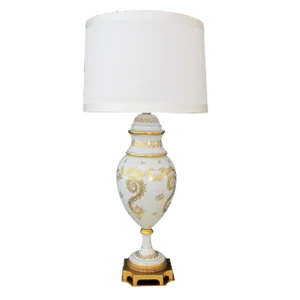 An American Blanc De Chine Porcelain Lamp, Labled 'Marbro Lamp Co., Los Angeles'