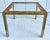 1960's Brass, Burl-Wood and Glass Parsons Side Table For Sale In Los Angeles - Image 6 of 13