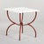 Vintage Table With Limestone Top and Red Metal Base For Sale In Detroit - Image 6 of 10