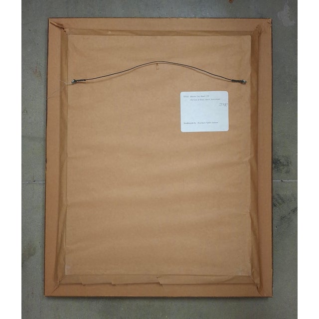 Sky Blue Rosemary Pipkin Jackson (American 20th Century) Old Gate in Basel, Needlework Panel, Signed For Sale - Image 8 of 10