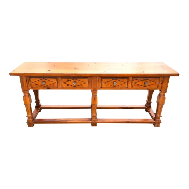 Huge Drexel Heritage Console Table 90" For Sale