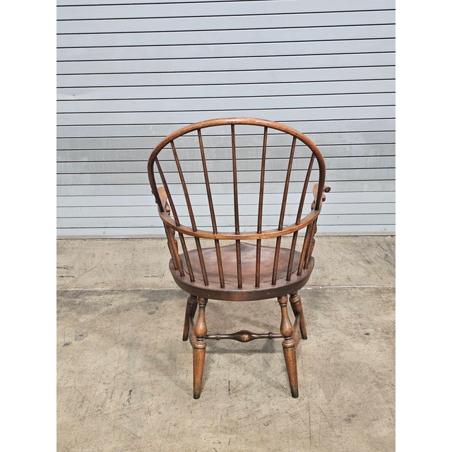 Late 20th Century Late 20th Century Warren Chair Company Sack Back Windsor Arm Chair For Sale - Image 5 of 8
