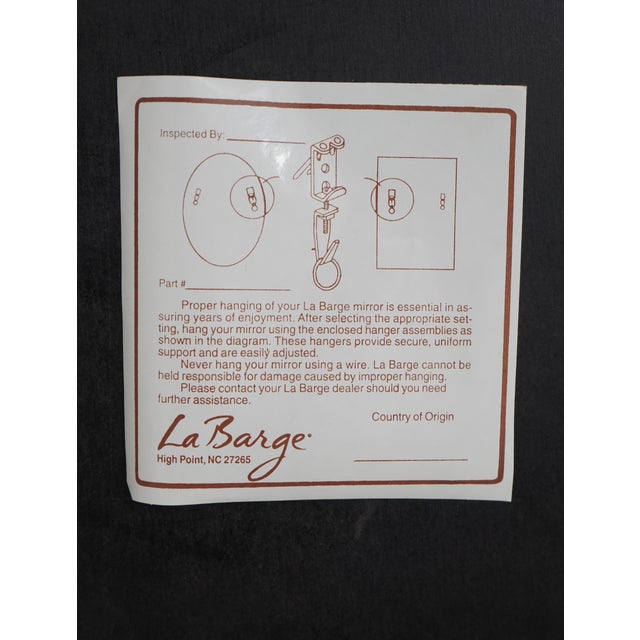 Labarge Large Ornately Carved Italian Style Mirror For Sale - Image 11 of 12