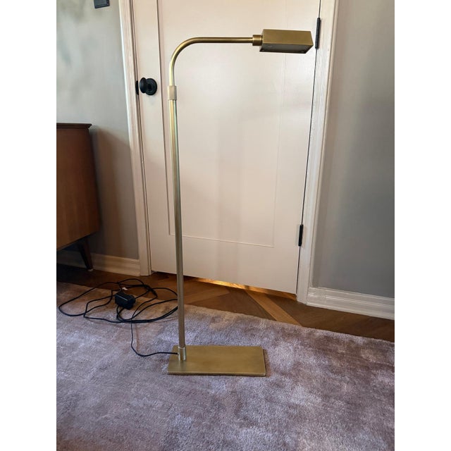 Brass Brass Adjustable Floor Lamp For Sale - Image 8 of 9