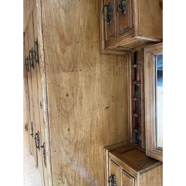 Late 19th Century 1880s Antique Mirrored Yellow Pine Ladies Dressing Table English For Sale - Image 5 of 8