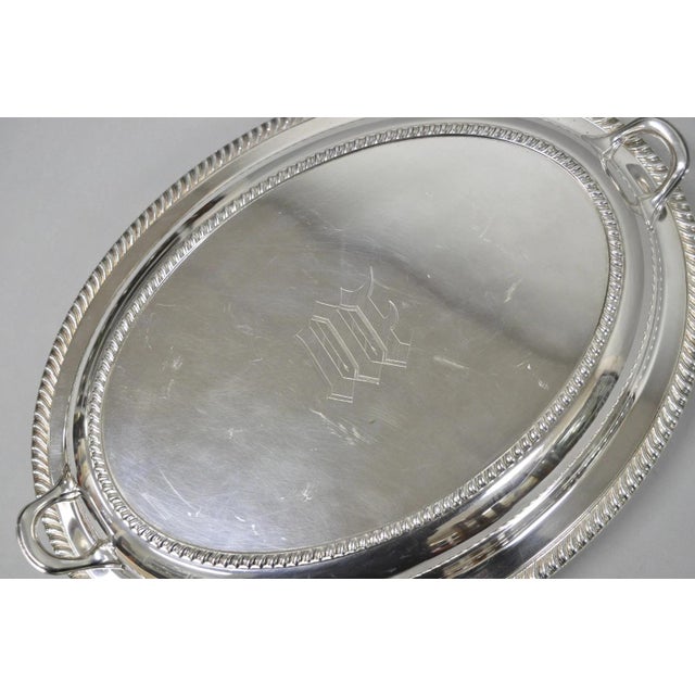 Antique English Regency Silver Plated Large Covered Serving Dish 'M" Monogram For Sale In Philadelphia - Image 6 of 17