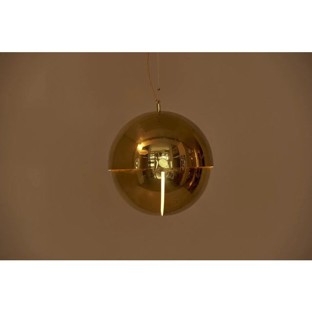 Large Adjustable Brass Pendant Lamp Attributed to Münchner Werkstätten, Germany, 1950s For Sale - Image 11 of 18