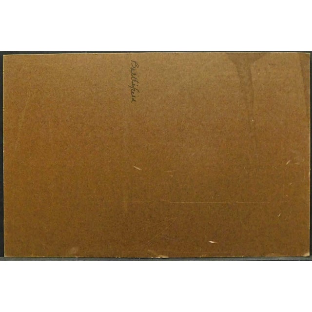 2010s Dave Merrill "Battle Field" Unframed Original Oil Hand Signed Elk For Sale - Image 5 of 5