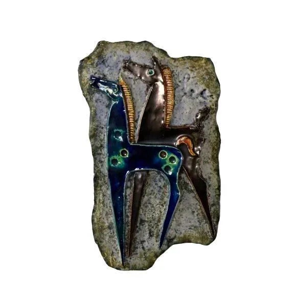 Very nice wall plaque by the German designer Helmut Schäffenacker. Made from ceramics with beautifully colored glaze,...