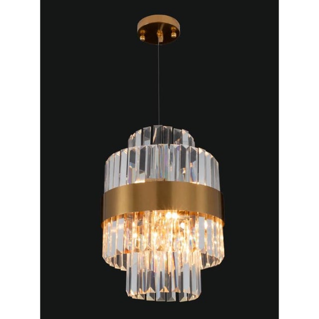 Gold Collection Minerva Chandelier in Metal and Crystal by Jago For Sale - Image 8 of 17