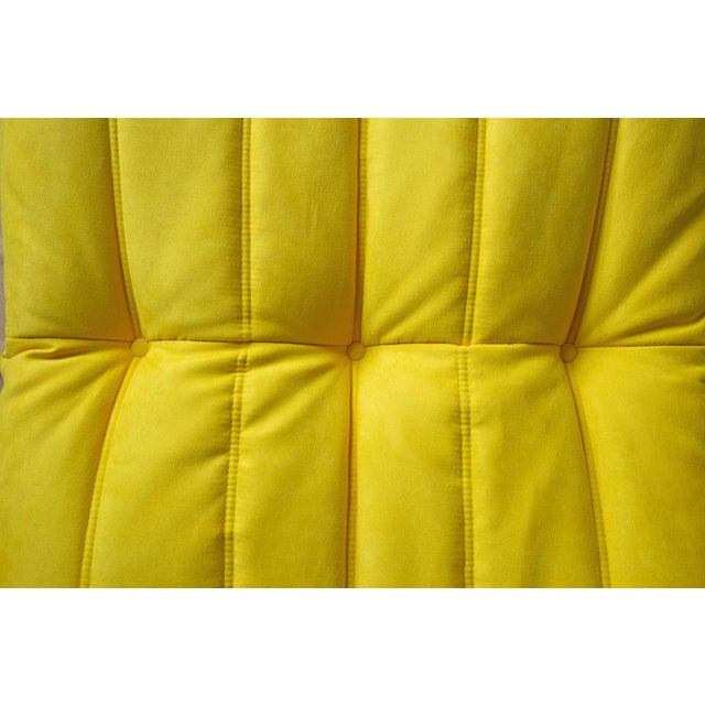 Ligne Roset Yellow Microfiber Togo 3-Seat Sofa by Michel Ducaroy for Ligne Roset For Sale - Image 4 of 6