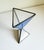 Mid-Century Modern 1970s Cobalt Stained Glass Hourglass For Sale - Image 3 of 6