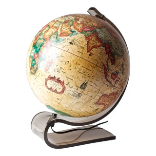 Danish Illuminated World Globe Table Lamp by Scan-Globe A/S, 1990 For Sale