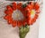 Mid 20th Century Vintage Italian Ceramic White Floor Vase / Umbrella Stand W/ Orange Aster Flowers For Sale - Image 5 of 9