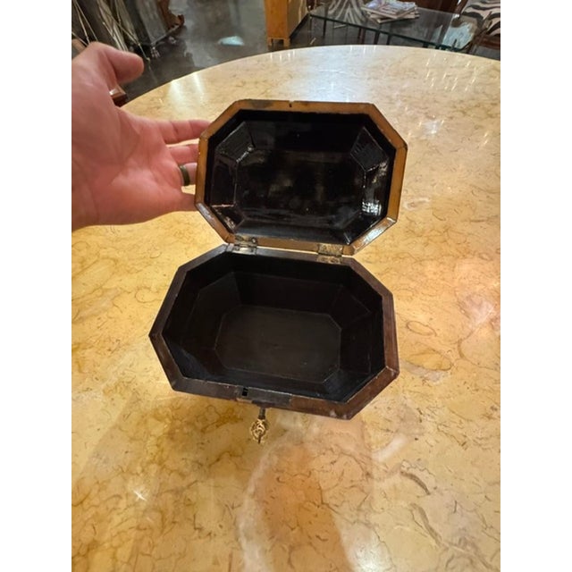 19th C. English Chinoiserie Tea Caddy For Sale - Image 4 of 10