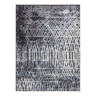 Modern Abstract Charcoal Gray Rug by Keivan Woven Arts, 9' X 12' For Sale