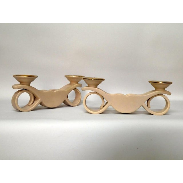 Ceramic Ceramic Candlesticks by Louis Giraud for Vallauris, 1950s, Set of 2 For Sale - Image 7 of 10