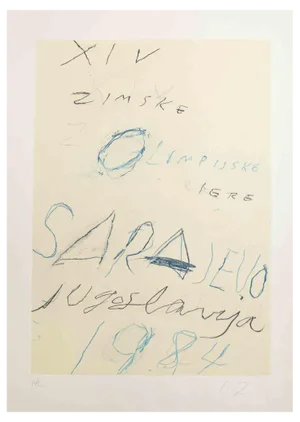 Cy Twombly, Sarajevo Winter Olympics, 1984, Etching