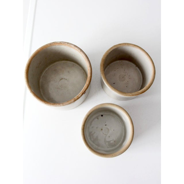Vintage Stoneware Crocks Set of 3 For Sale - Image 10 of 13