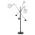 Milan Three-Arms Black Gunmetal Floor Lamp by Schwung For Sale - Image 9 of 9