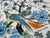Late 20th Century Vintage Imari Ware Japan 10" Porcelain Plate With Blue and Green Paradise Bird Design and Gold Rim For Sale - Image 5 of 9