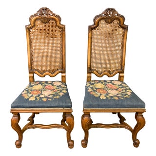 Antique Walnut Chairs from Waring & Gillow, 1910, Set of 2 For Sale