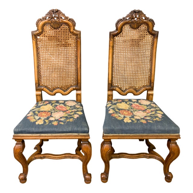 Antique Walnut Chairs from Waring & Gillow, 1910, Set of 2 For Sale