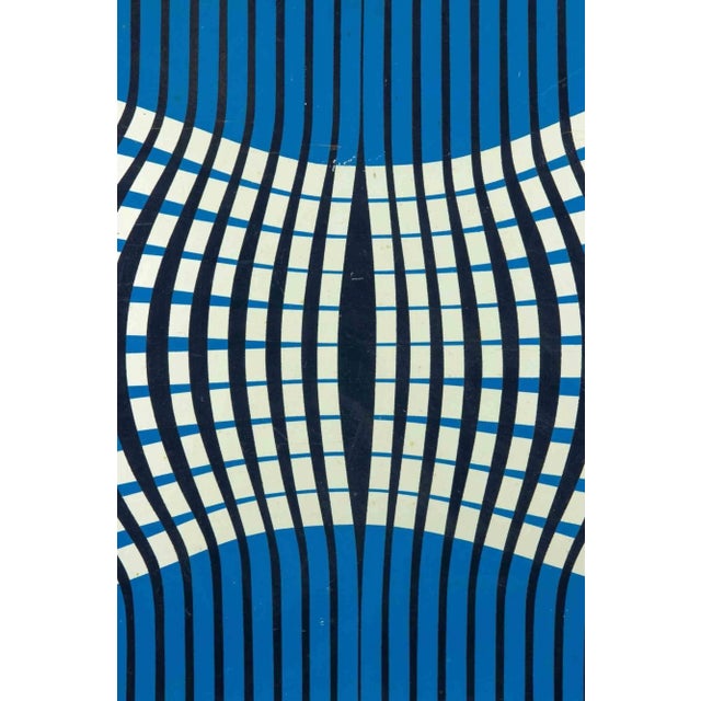 Geometric Composition is an original contemporary artwork realized by Aldo Moriconi in 1967. Mixed colored enamel on wood....