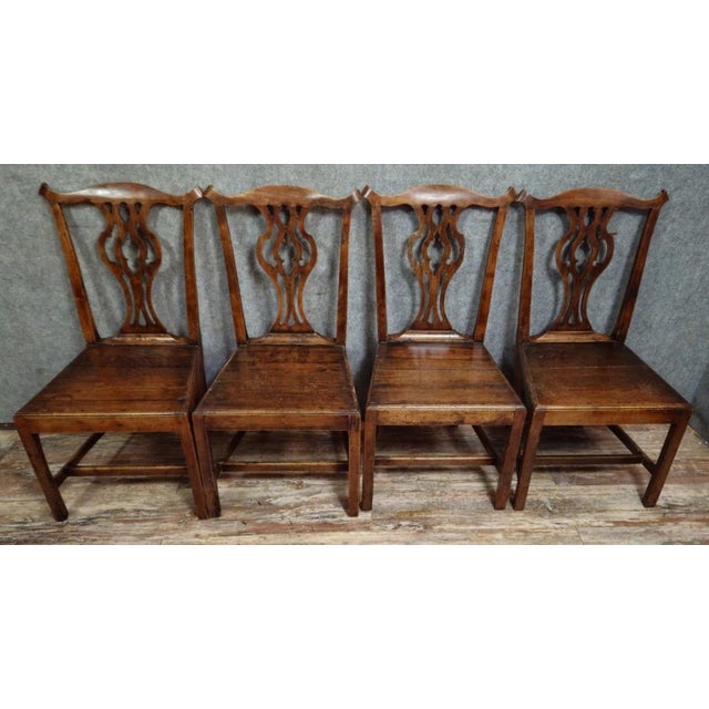 Antique Wooden Chairs, 1700s, Set of 4 For Sale - Image 4 of 9