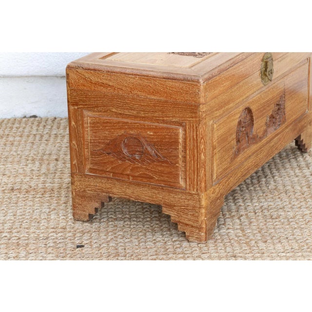Vintage Chinese Finely Carved Chest For Sale In Los Angeles - Image 6 of 11