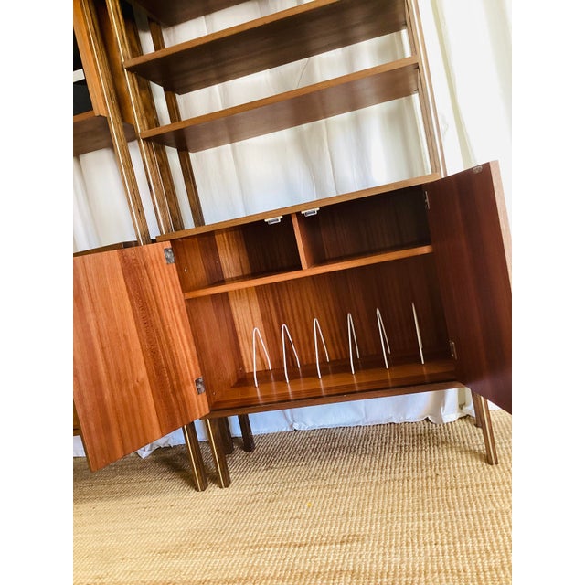 Vintage 1960s Teak Wood Freestanding Modular Shelving Unit Room Divider For Sale - Image 9 of 18