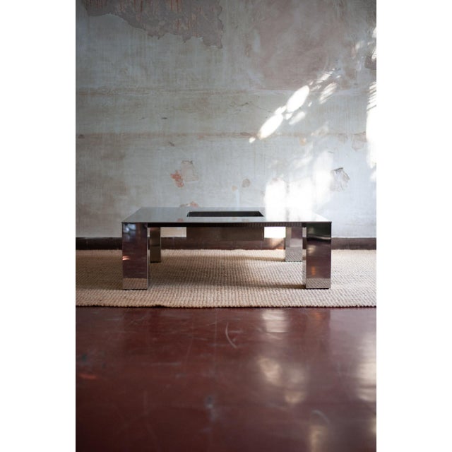 Tebe Model Steel Coffee Table by Giovanni Offredi for Saporiti, 1970s For Sale - Image 6 of 12