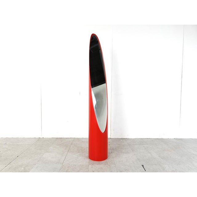 Plastic Vintage Italian Floor Mirror, 1970s For Sale - Image 7 of 8