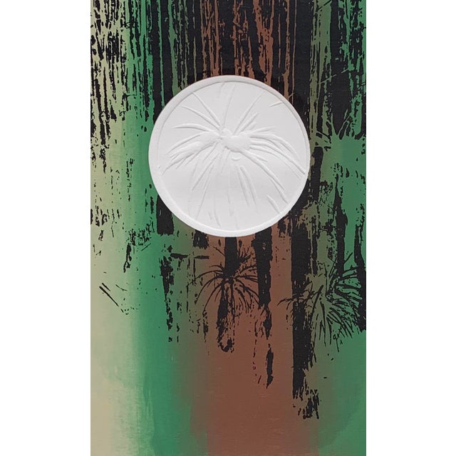 Vintage original abstract serigraph print with embossing. Titled “In the Forest” and numbered 2/12. Hand signed in pencil...