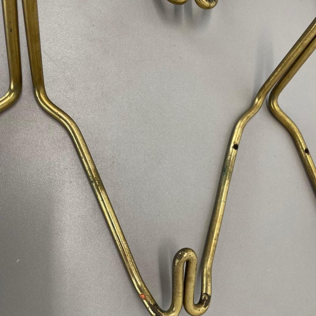Large Brass Coat Rack with Hooks in the style of Auböck, France, 1950s For Sale - Image 11 of 18