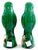 Pair #2 Chinese Export Porcelain Green Sancai Glazed Parrots For Sale - Image 4 of 8