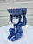 Chinoiserie Vintage Chinoiserie Blue White Ceramic Monkey Dish - 8.25" Height For Sale - Image 3 of 12