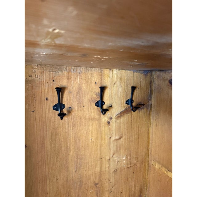 18th Century Hand-Painted Faux-Marble Pine Armoire For Sale - Image 13 of 18