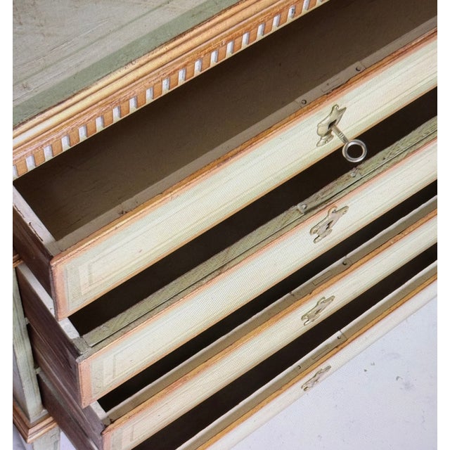 Gustavian Chest of Drawers in Pastel Colors, 1890 For Sale - Image 4 of 8