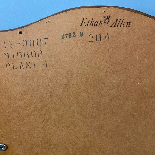 Wood Vintage 1980s Ethan Allen Classic Manor Solid Maple Wall Mirror For Sale - Image 7 of 10