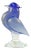 Vintage Seguso Murano Cobalt Blue Opal Gold Flecks Italian Art Glass Mid-Century Bird Sculpture For Sale